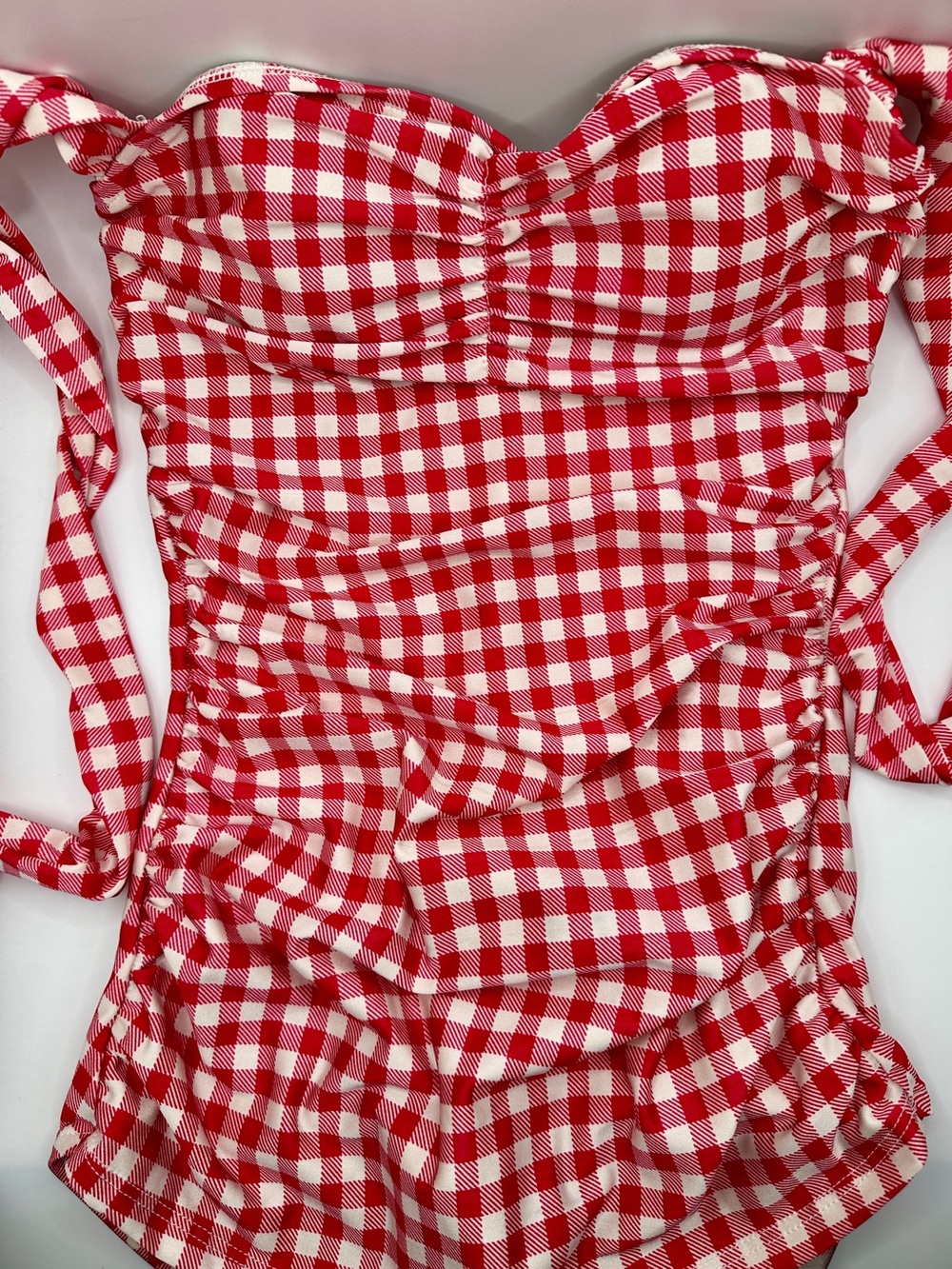 Modcloth Bathing Beauty One-Piece Swimsuit in Cherry Pie - Picture 3 of 6